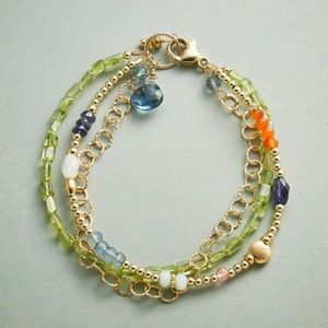 Peridot Multistrand Gemstone Bracelet
